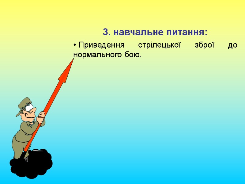 3. навчальне питання:  Приведення стрілецької зброї до нормального бою.
